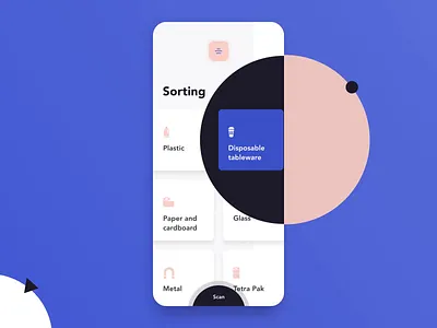 Recycling App Interaction with Video android animation animations app application blue design flat illustraion interaction ios mobile mobile app mobile ui motion scan typography ui ux video
