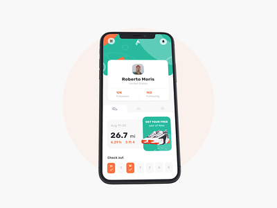 Strava + Nike concept interaction sport activity app activity android animation app application button concept graph interaction ios mobile motion music music app orange run runner sport ui ux