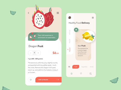 Healthy food animation animations app button clean design fruit gif illustration interaction ios iphonex mobile mobile design mobile ui motion motion design motions ui ux