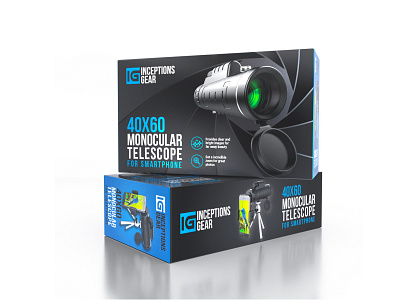 MONOCULAR TELESCOPE FOR SMARTPHONE PACKAGING BOX 3d box box design boxdesign branding creative packaging creativebox design graphic design pacakging box packaging packaging box packaging ideas packaging illustration packaging point packaging solutions packaging supplies packagingart painting product design