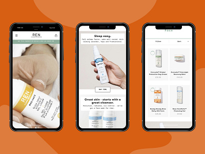 Ren Skincare app appdesigner branding creative icon shopify ui ux vector webdesign