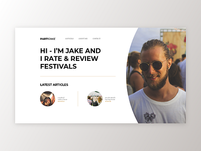 Concept - Festivalblogger blog desig design festival party review ui visual webdesign