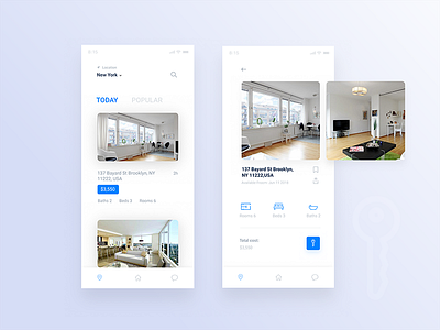 Home booking airbnb apartment app booking design furniture interior ios iphone minimal ui ux