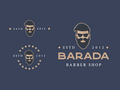 BARADA - Barbershop Logo brand brand design branding illustraion illustration illustration art illustrations illustrator logo logo design logodesign logos