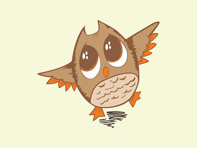 Cute Baby Owl art baby owl design illustration owl vector