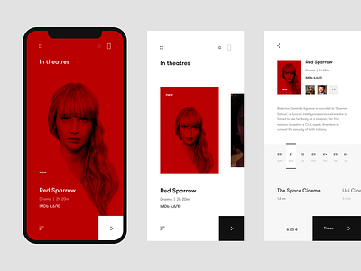 Cinema Booking App app booking cinema concept minimal movie ticket ui ux