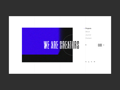 We Are Creators - Menu Page