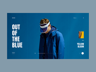 Moodboard Series 2 - Out of the Blue blue composition concept landing layout minimal mood moodboard typography ui web