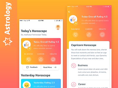 Astrology app astrology design illustration ui vector