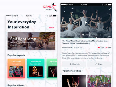 Dancemania app app dance dancers design icon illustration logo typography ui ux