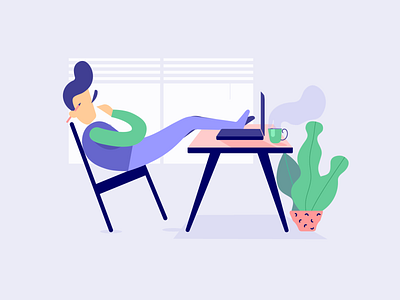 Landing Page Illustrations - Desk