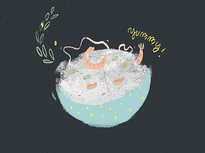 Yummy soup brushes cute drawing food foodie illustration photoshop ramen texture