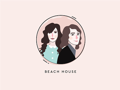 My music icons - Beach House bands beach house icon icon set illustration music portrait spotify vector