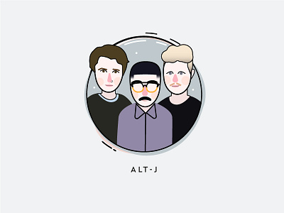 My music icons - Alt-J alt j bands blue icon icon set illustration indie music outlined spotify trendy