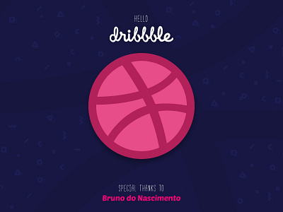Hello Dribbble! 2018 ball colourful colours design dribble first hello shot splash