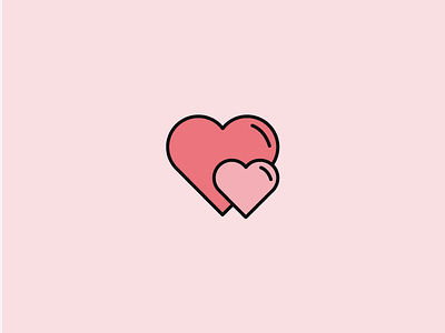 Hearts feelings heart hearts icon like love pink romantic social media