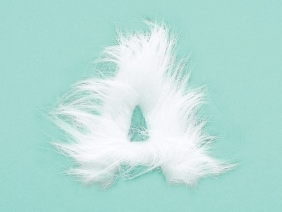 Furry font fluffy furry font letters tactile typography