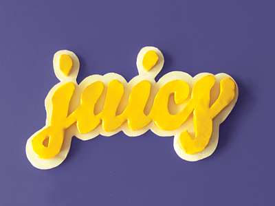 Juicy type clay tactile typography