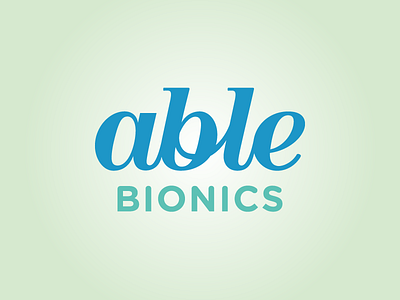 Able Bionics Brand able bionics brand custom gotham hercules logo type type treatment
