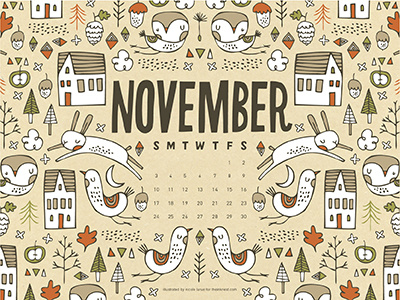 The Ink Nest November Calendar