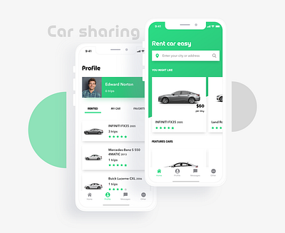 Car Sharing car sharing mobile ui mobile ux design