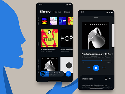 PodcastsÁpp Concept mobile mobile ui podcast ux