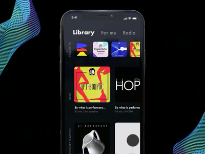 Pòdcast motion animation mobile design motion podcast ui uiux
