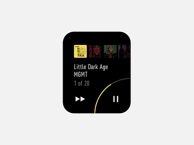 Daily UI #009 - Music Player app apple dailyui dailyui009 mgmt music player ui uichallenge ux watch