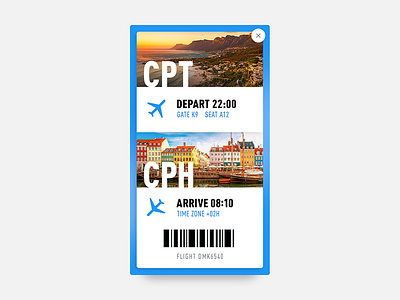 Daily UI #024 - Boarding Pass boarding challenge design flight pass passport plane travel ui ux