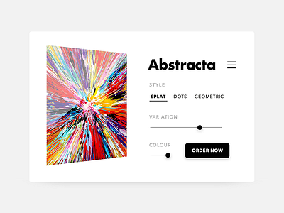 Daily UI #033 - Customize Product abstract art challenge customize design frame product ui ux