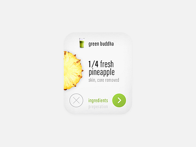 Daily UI #040 - Recipe 40 apple challenge design ingredients juice recipe smoothie ui ux watch