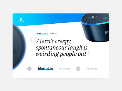 Daily UI #051 - Press Page ai amazon challenge design echo modern news press ui ux website