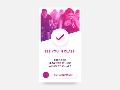 Daily UI #054 - Confirmation 54 app challenge class confirmation design gym mobile ui ux