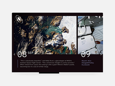 Daily UI #072 - Image Slider black challenge daily dark design image iotd nasa slider ui ux web wireframe