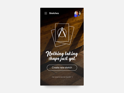 Daily UI #090 - Create New app board building challenge create design empty mockup new sketch state ui ux wireframe wood