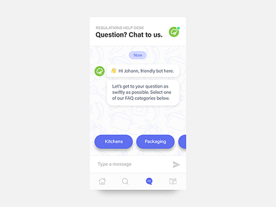 Daily UI #092 - FAQ app bot challenge chat chat bot chatbot daily daily 100 faq food frequently asked questions message messenger mockup ui ux