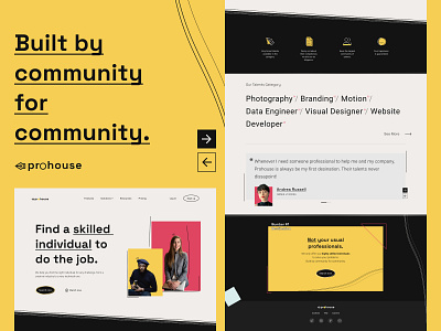 Design Exploration - prohouse Freelance Hiring Website