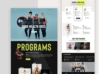 Design Exploration - DID/T Landing Page branding design exercise exploration fitness health interface landing landing page landingpage page site sport ui ux web website workout