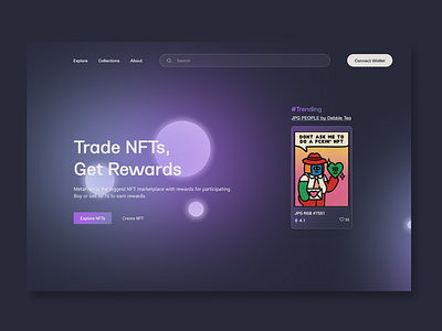 Design Exploration - NFT Marketplace Header