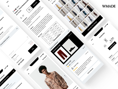 Design Exploration - WMADE Mobile App app branding checkout clothes clothing design ecommerce exploration fashion mobile mobile app ui ux