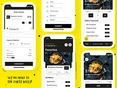 App Exploration - Restaurant Delivery Service cafe checkout design food food app mobile app restaurant ui ux