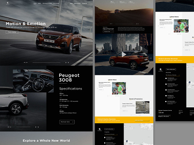 #WebExploration - Home Peugeot automotive car design landingpage ui ux website