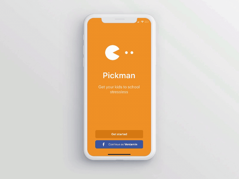 packman add animation app call card design illustration ios map menu mobile onboarding progress ride schedule splash steps success taxi ui