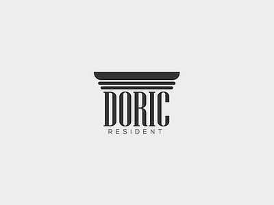DORIC RESIDENT branding doric greek logo resident