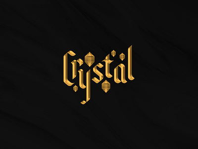 Crystal branding calligraphy crystal logo typography