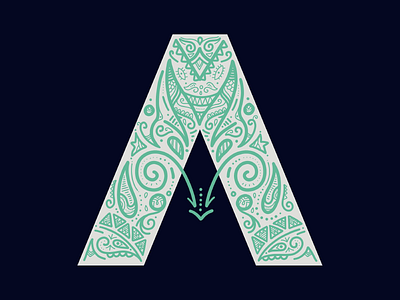 36 Days Of Type - A 36 days of type 36daysoftype a dropcap flourish goodtype lettering ornament patterns type