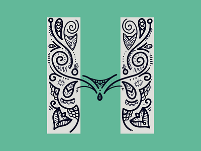 36 Days Of Type - H 36 days of type 36daysoftype dropcap flourish h lettering ornamental ornaments