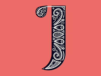 36 Days Of Type - J 36 days of type 36daysoftype dropcap flourish j lettering ornamental ornaments