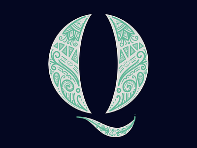 36 Days Of Type - Q 36 days of type 36daysoftype dropcap flourish goodtype l lettering ornament patterns q type