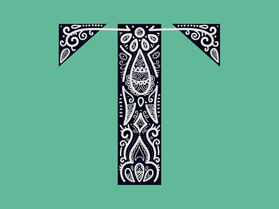 36 Days Of Type - T 36 days of type 36daysoftype dropcap flourish lettering ornamental ornaments t